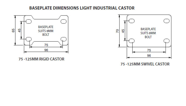 100mm Aluminium Swivel Light Industrial Castor (S4414) - Image 2