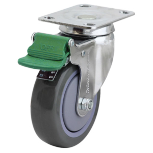 100mm Poly Nylon Swivel Chrome Durolite Castor (S4486D)