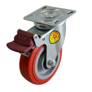125mm Polyurethane Tyre on Nylon Centre Wheel 200kg Capacity Castor (S5044B)