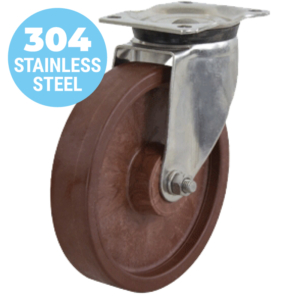 200mm Glass filled nylon Wheel 400kg Capacity Castor (S8148)